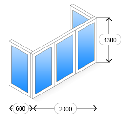 П-образный балкон