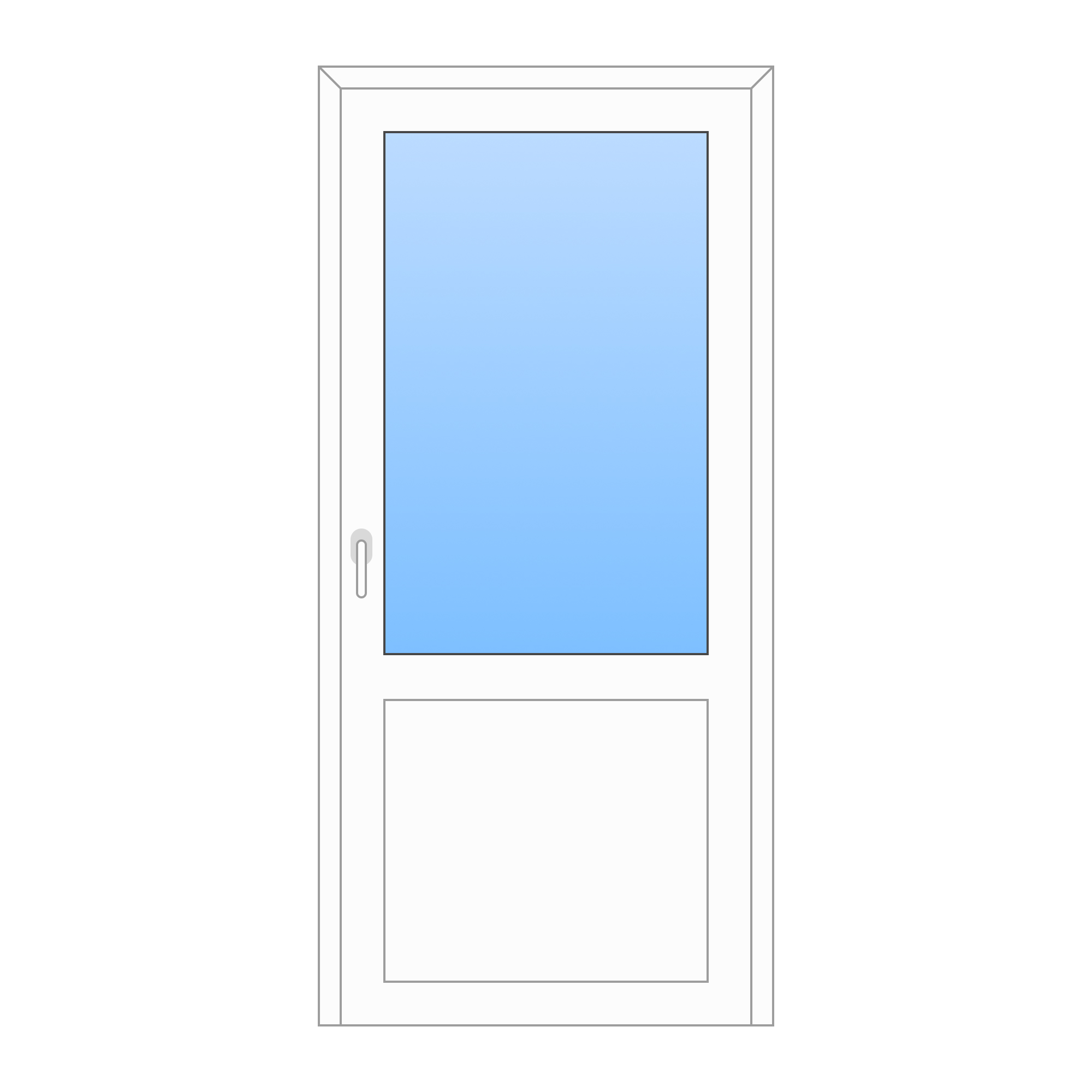 Входная дверь со стеклянной вставкой