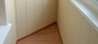 Внутренняя отделка балкона ПВХ-вагонкой