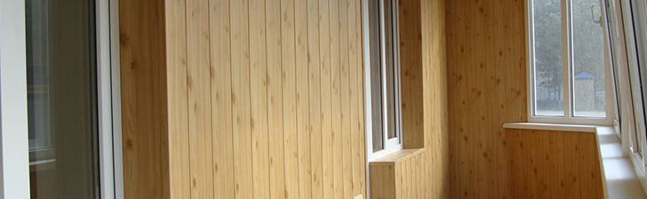 Внутренняя отделка балкона деревянной вагонкой