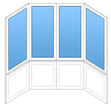 прямоугольные эркерные окна