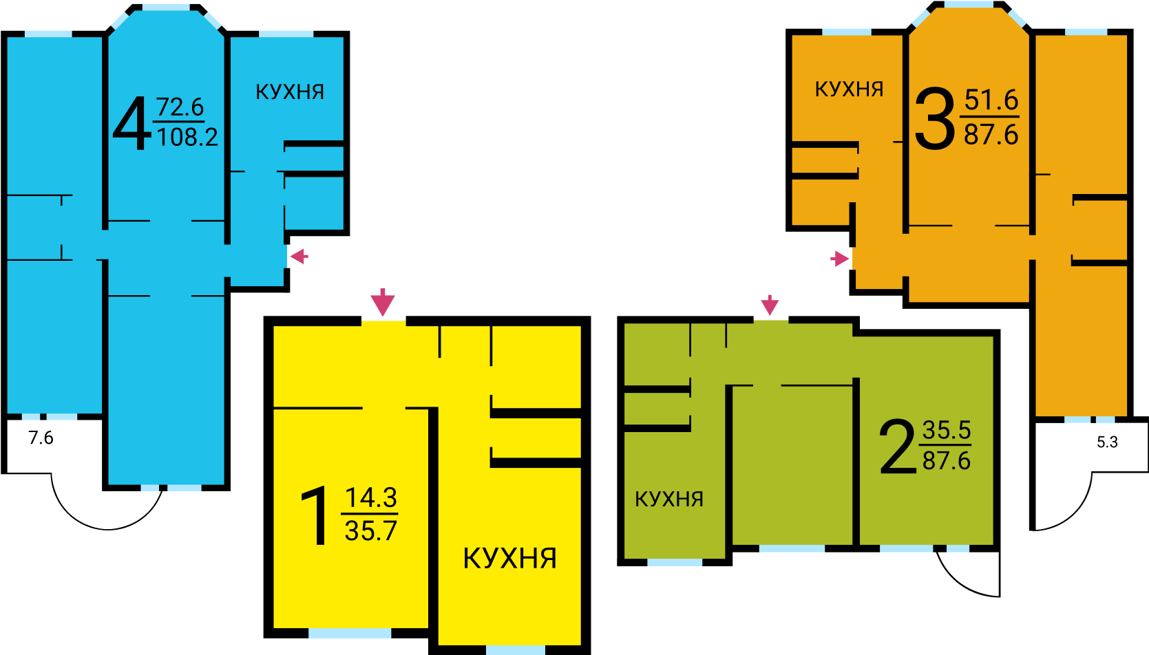 Схема дома П-3М