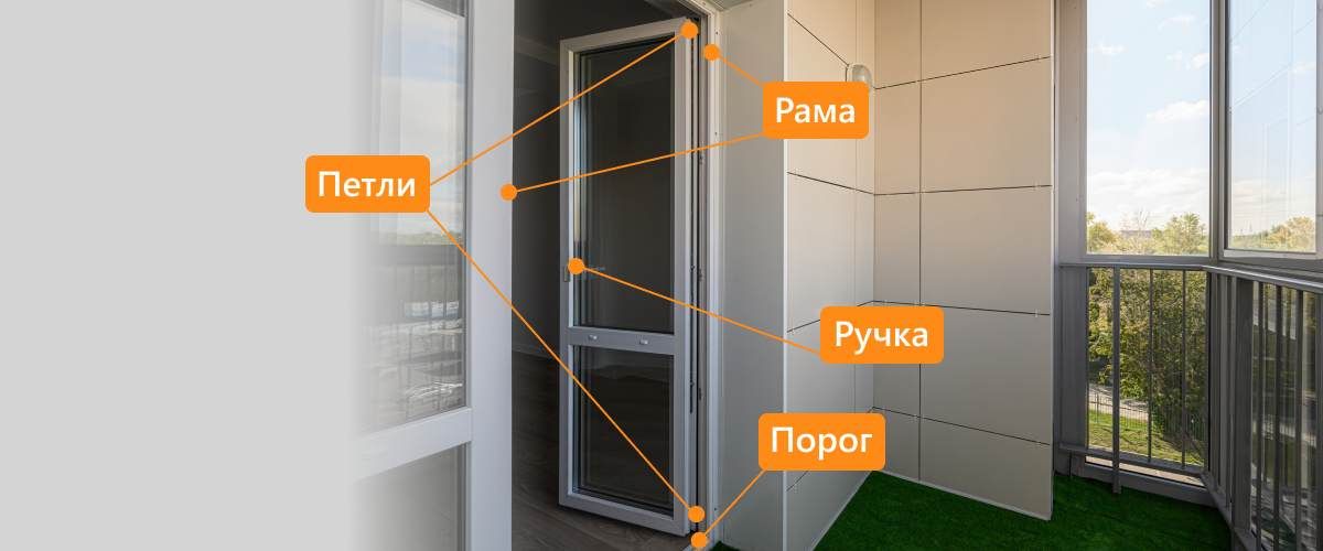 Схема балконной двери