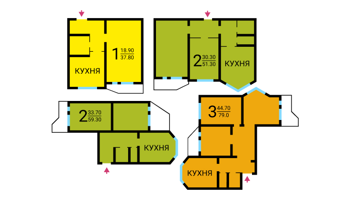 Схема дома П-44Т