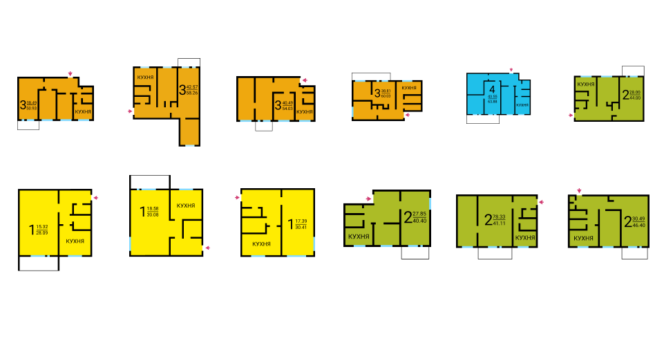 Схема хрущёвки